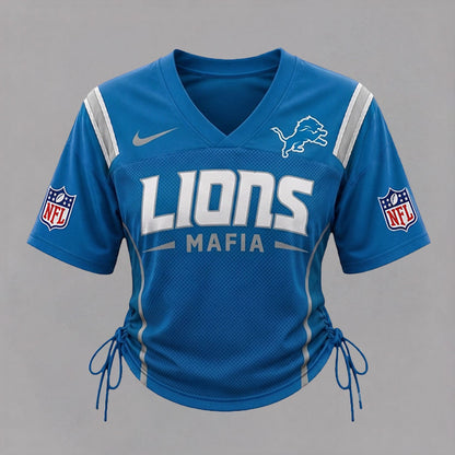 DL Premium NFL Game Day Women Lace-Up Jersey Shirt