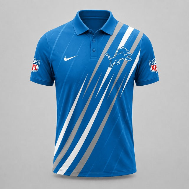 DL Premium NFL Premium Athletic Stripe Polo Shirt