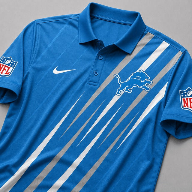 DL Premium NFL Premium Athletic Stripe Polo Shirt