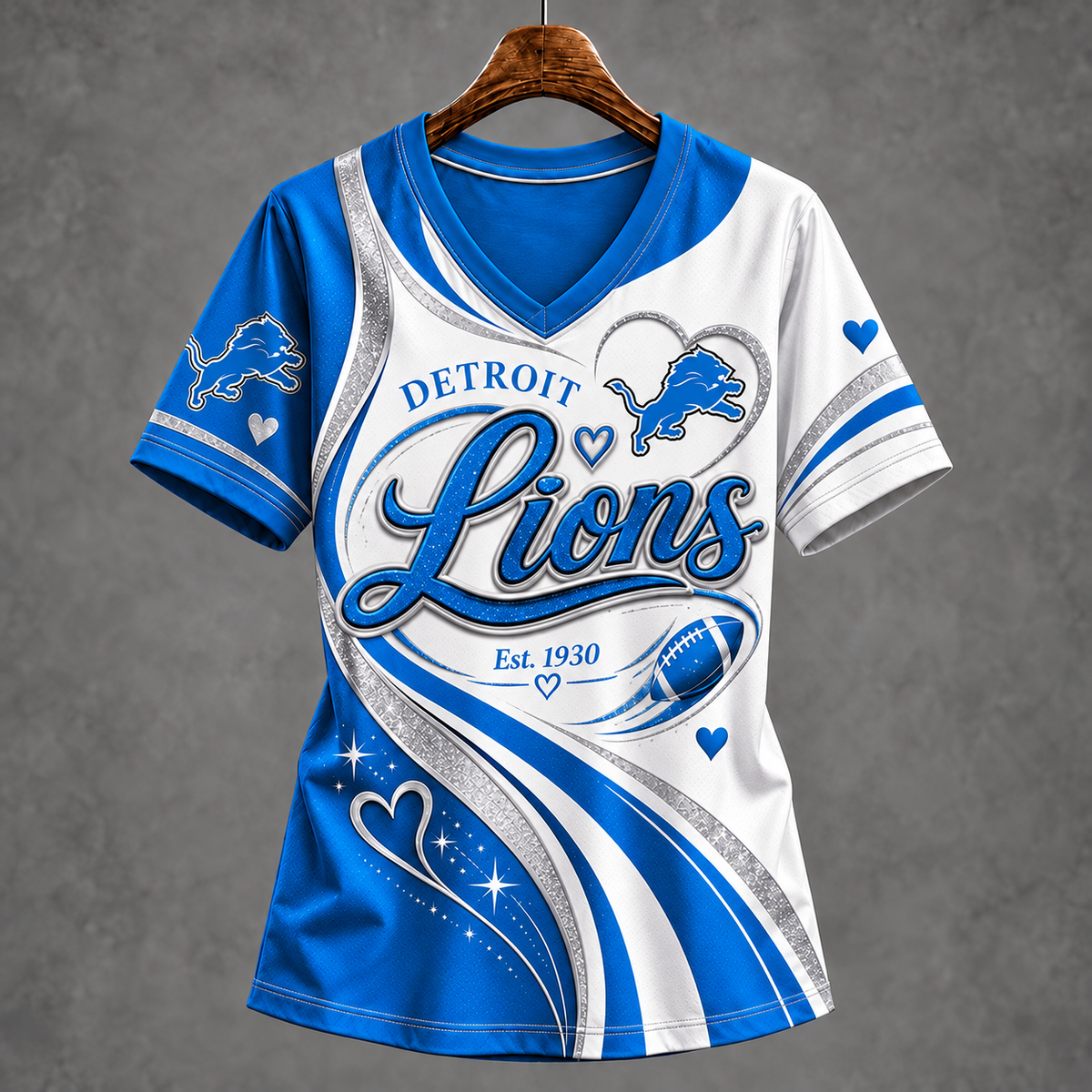 DL x NFL Premium Womenƒ??s V-Neck Shirt