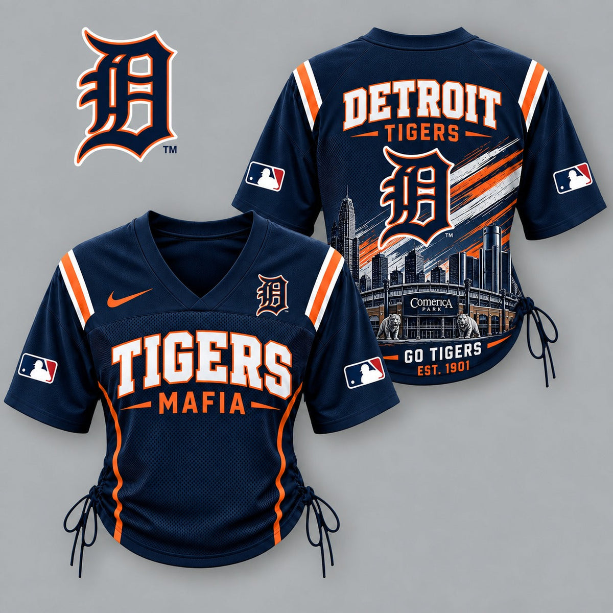 DT Premium MLB Game Day Women Lace-Up Jersey Shirt