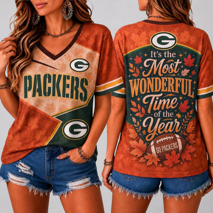 GBP Premium NFL Fall Game Day V-Neck Shirt