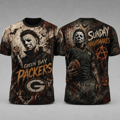 GBP Premium NFL Michael Myers Sunday Nightmares 3D T-Shirt For Horror Football Fans
