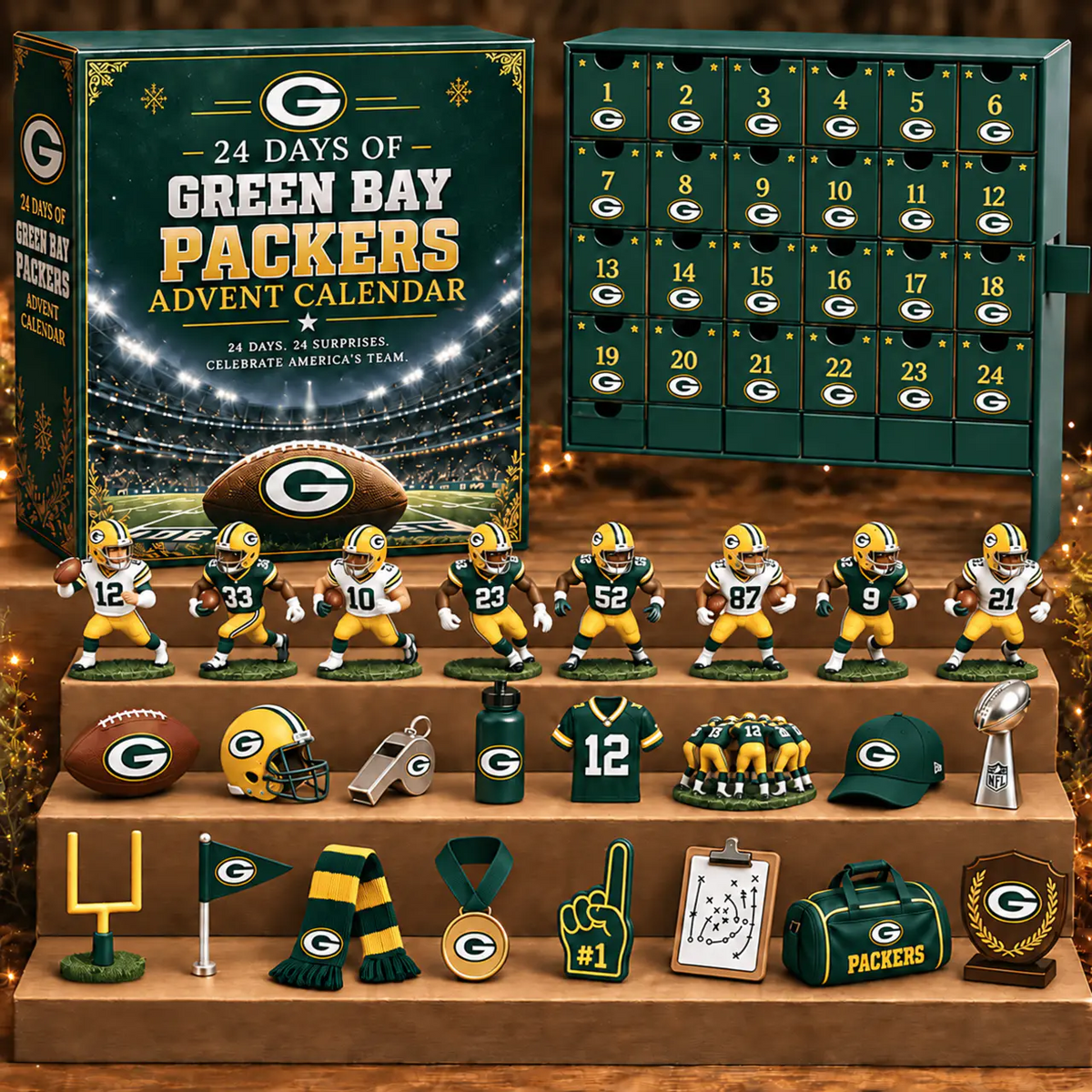 GBP x NFL Personalized 24 Days Of American Football Advent Calendar Blink Box
