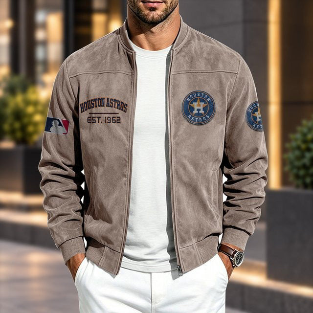 HA x MLB Suede Bomber Jacket