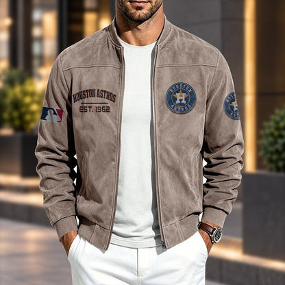HA x MLB Suede Bomber Jacket