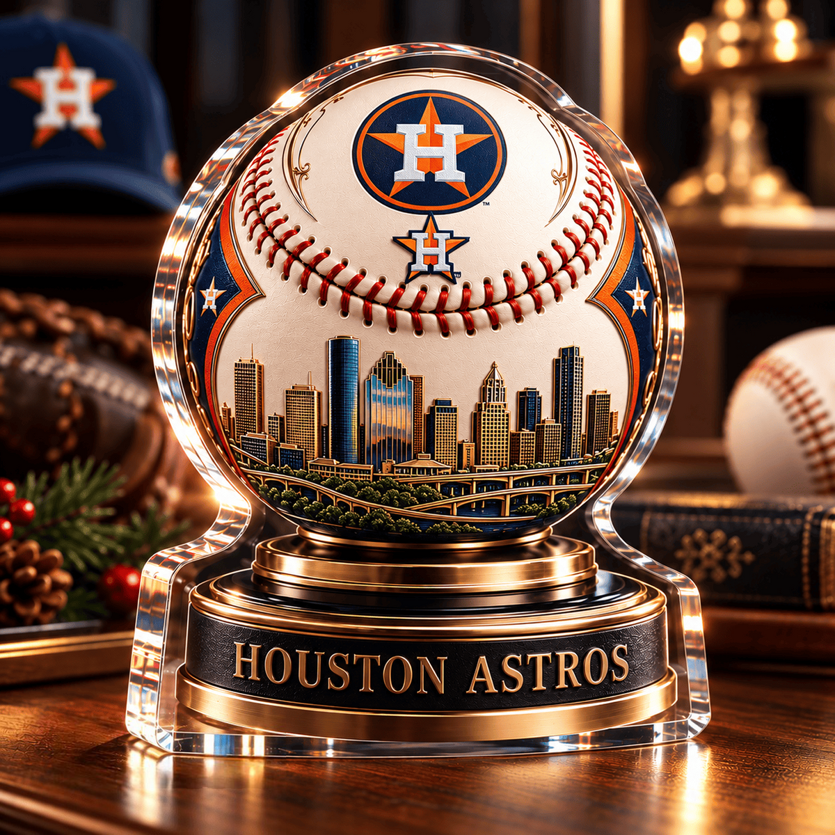 HOU x MLB Personalized Name Acrylic Block Plaque