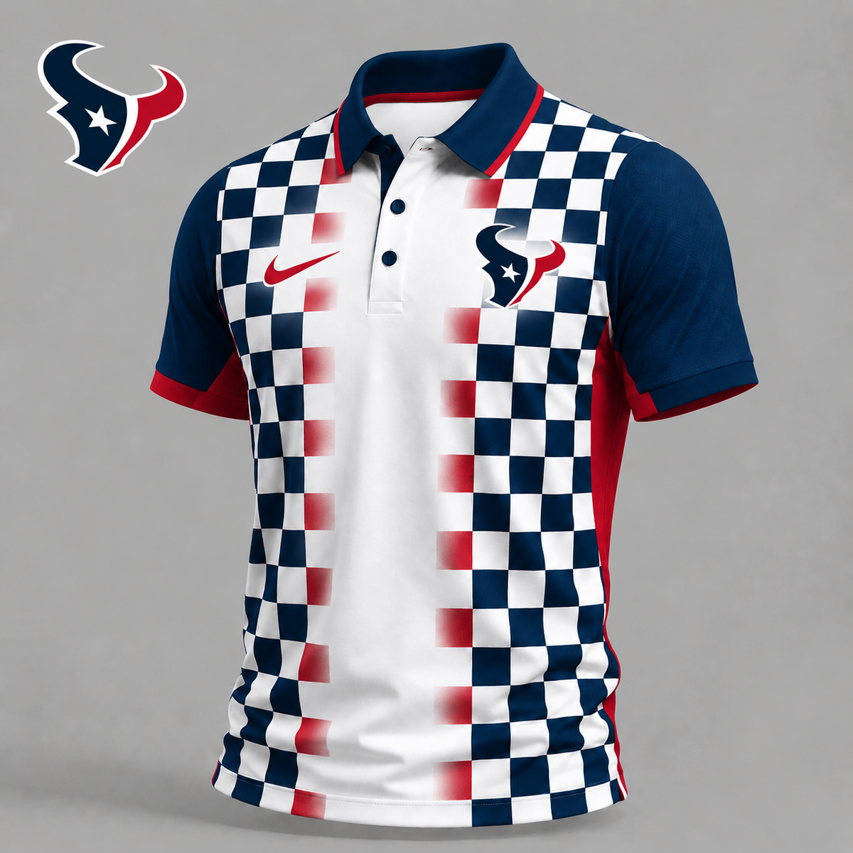 HT Premium NFL Checkered Fade Polo Shirt