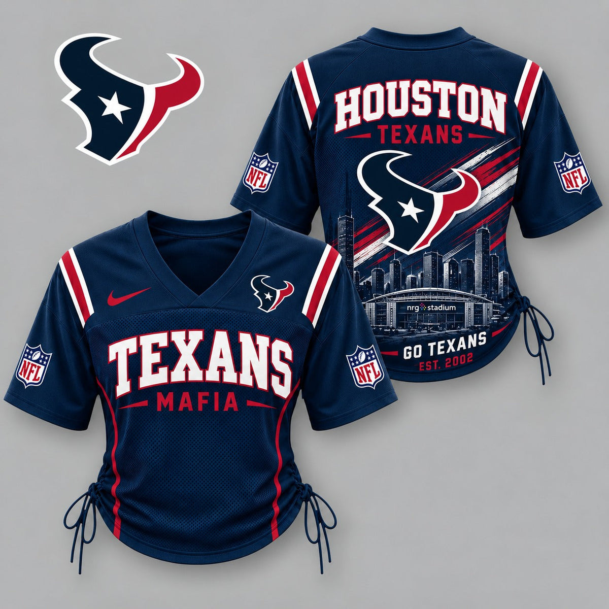 HT Premium NFL Game Day Women Lace-Up Jersey Shirt