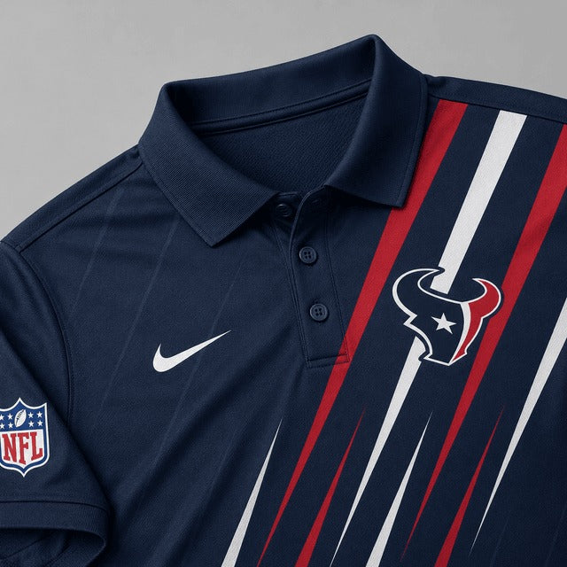 HT Premium NFL Premium Athletic Stripe Polo Shirt