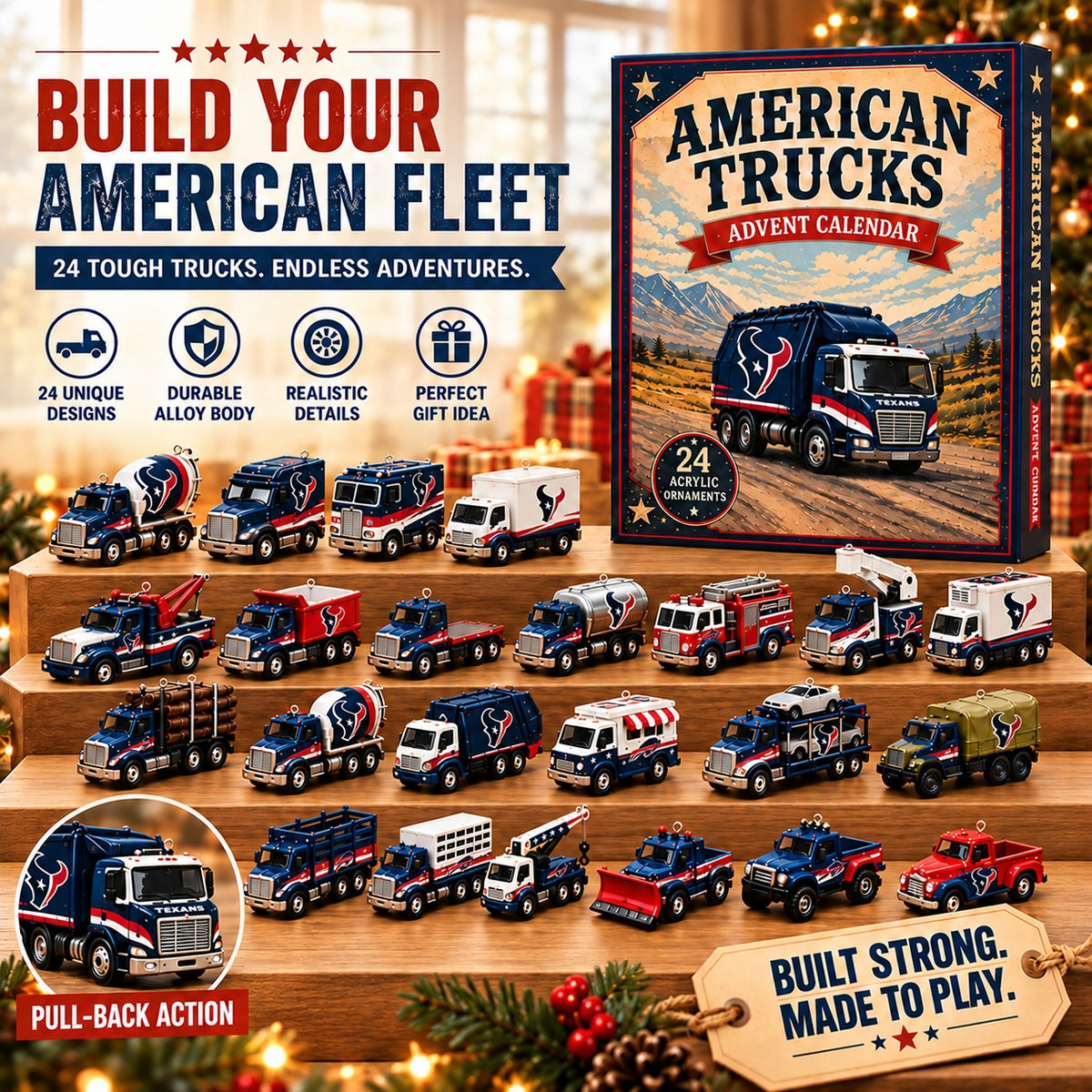 HT x NFL Personalized 24 Days Of American Trucks Advent Calendar Blink Box