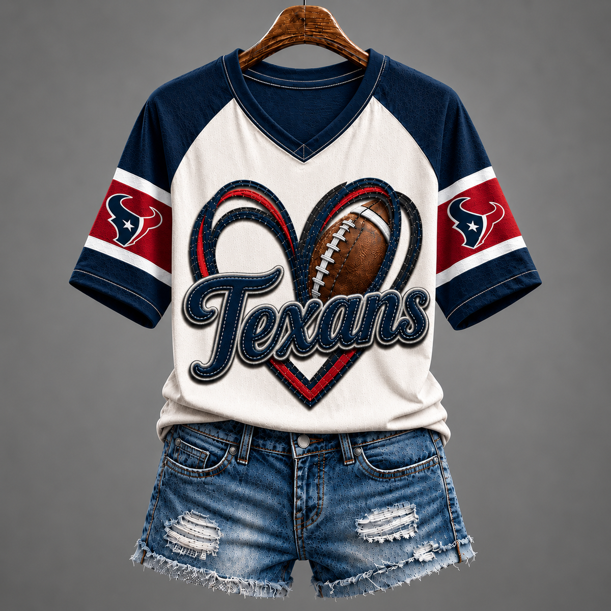 HT x Premium V-Neck Womenƒ??s Shirt