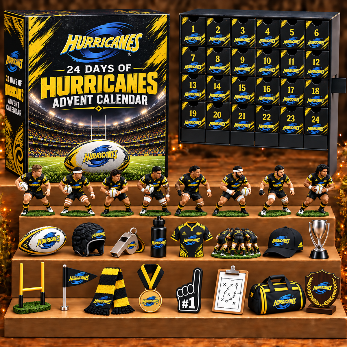 HUR x SRP Personalized 24 Days Of American Football Advent Calendar Blink Box