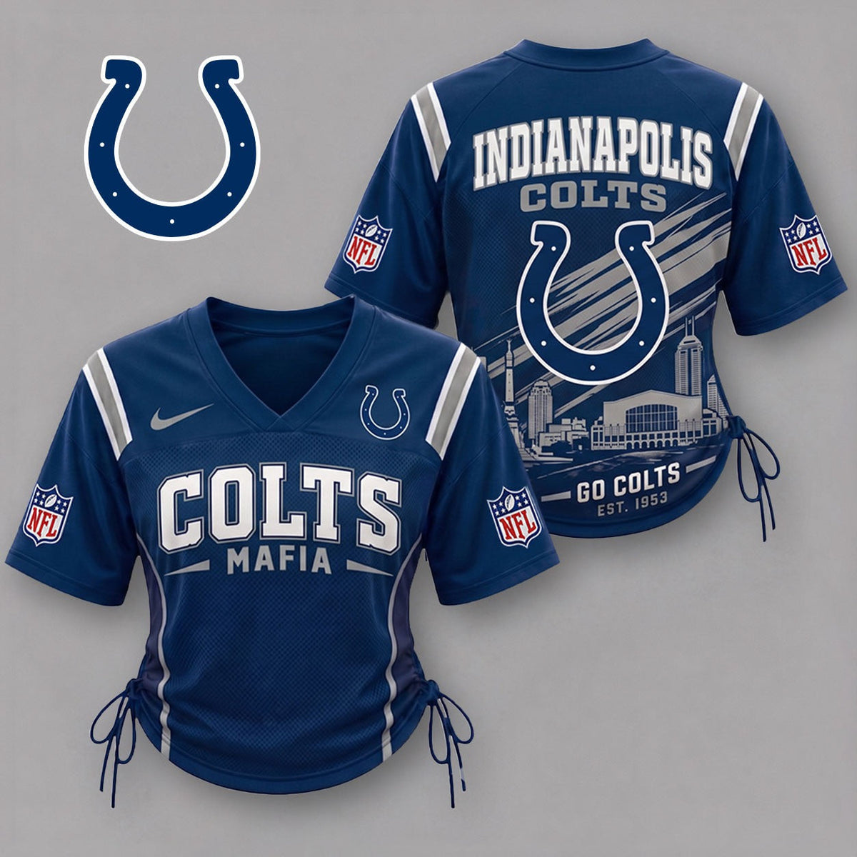 IC Premium NFL Game Day Women Lace-Up Jersey Shirt