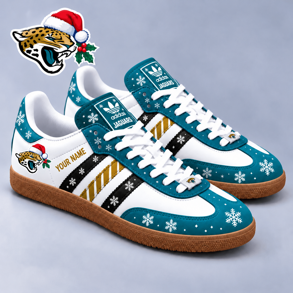 JAC x NFL Christmas Personalized Name Samba Shoes