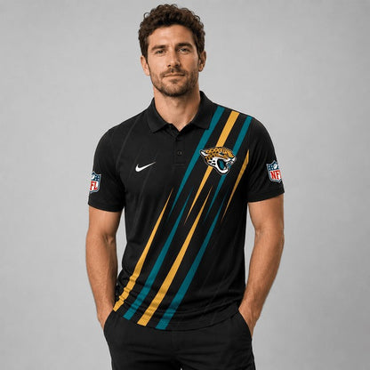 JJ Premium NFL Premium Athletic Stripe Polo Shirt