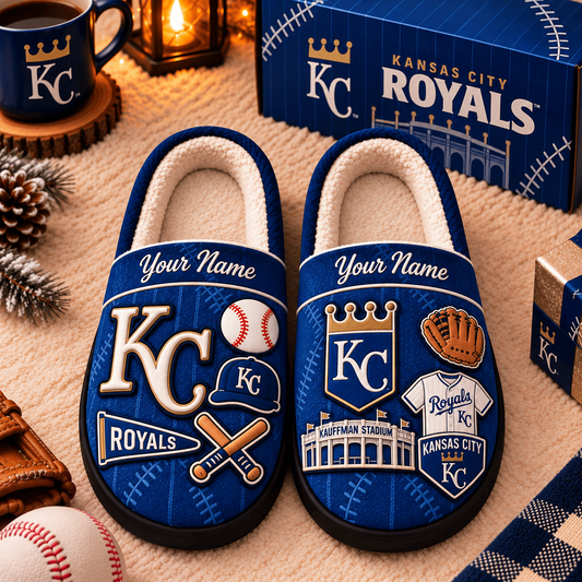 KC x MLB Game Day Personalized Name Slipper