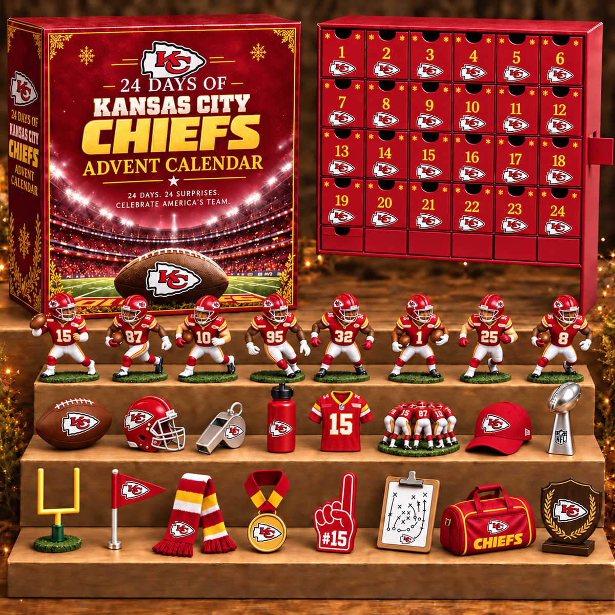 KCC x NFL Personalized 24 Days Of American Football Advent Calendar Blink Box