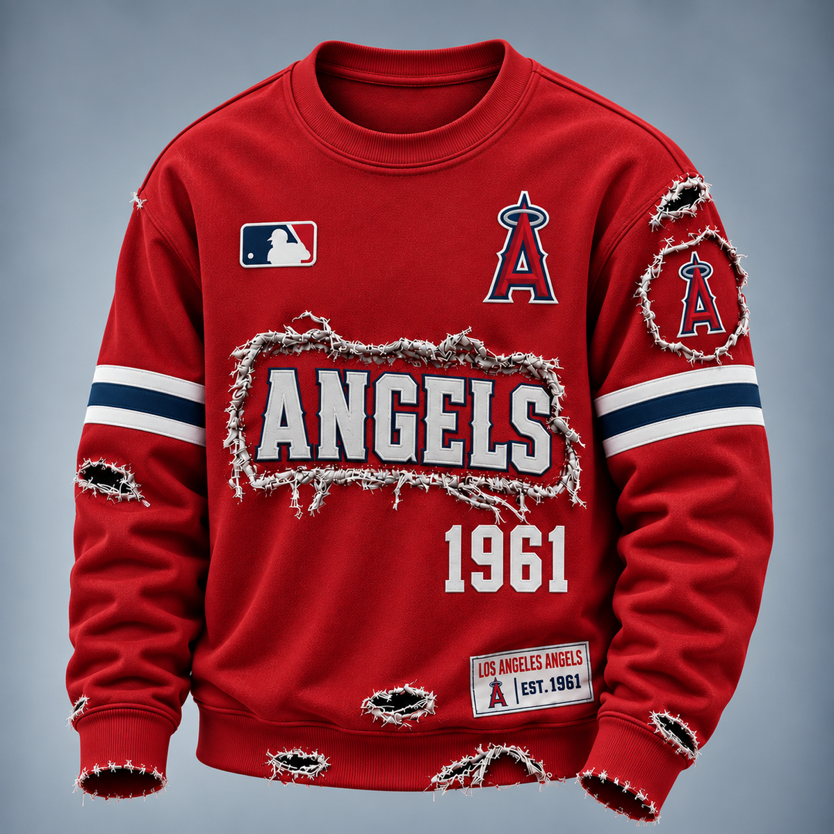 LAA x MLB Distressed Premium SweatShirt
