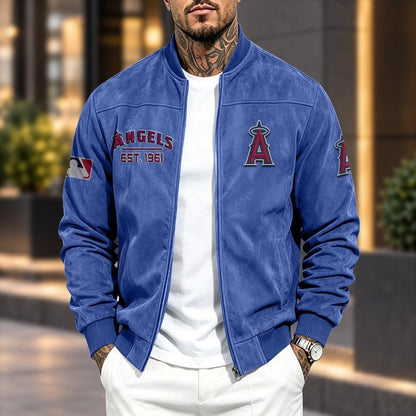 LAA x MLB Suede Bomber Jacket