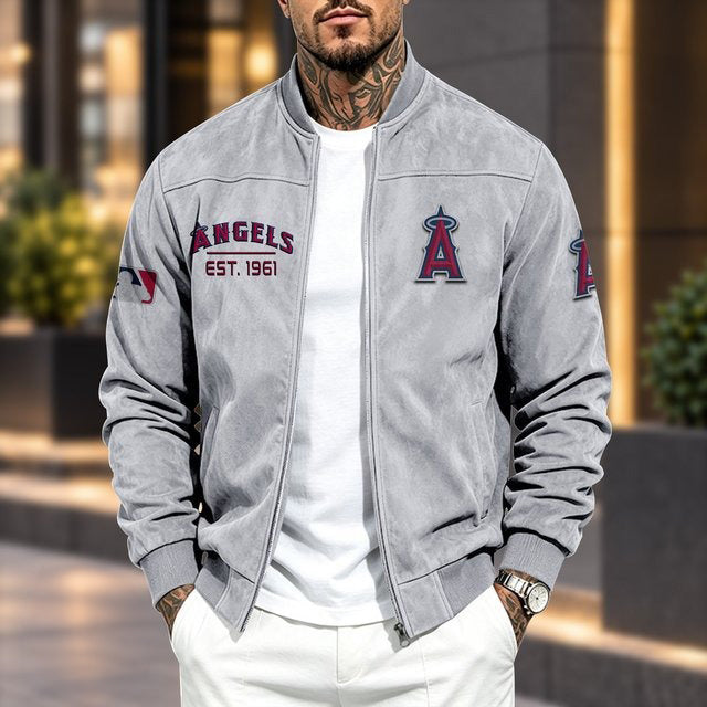 LAA x MLB Suede Bomber Jacket