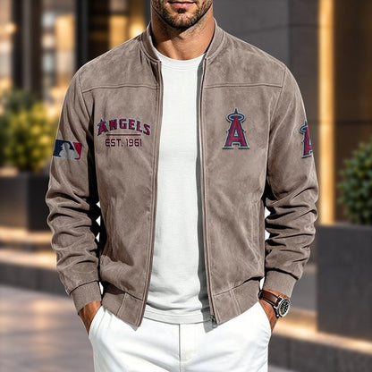 LAA x MLB Suede Bomber Jacket