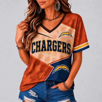 LAC Premium NFL Fall Game Day V-Neck Shirt