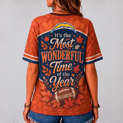 LAC Premium NFL Fall Game Day V-Neck Shirt
