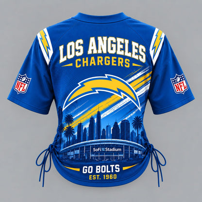 LAC Premium NFL Game Day Women Lace-Up Jersey Shirt