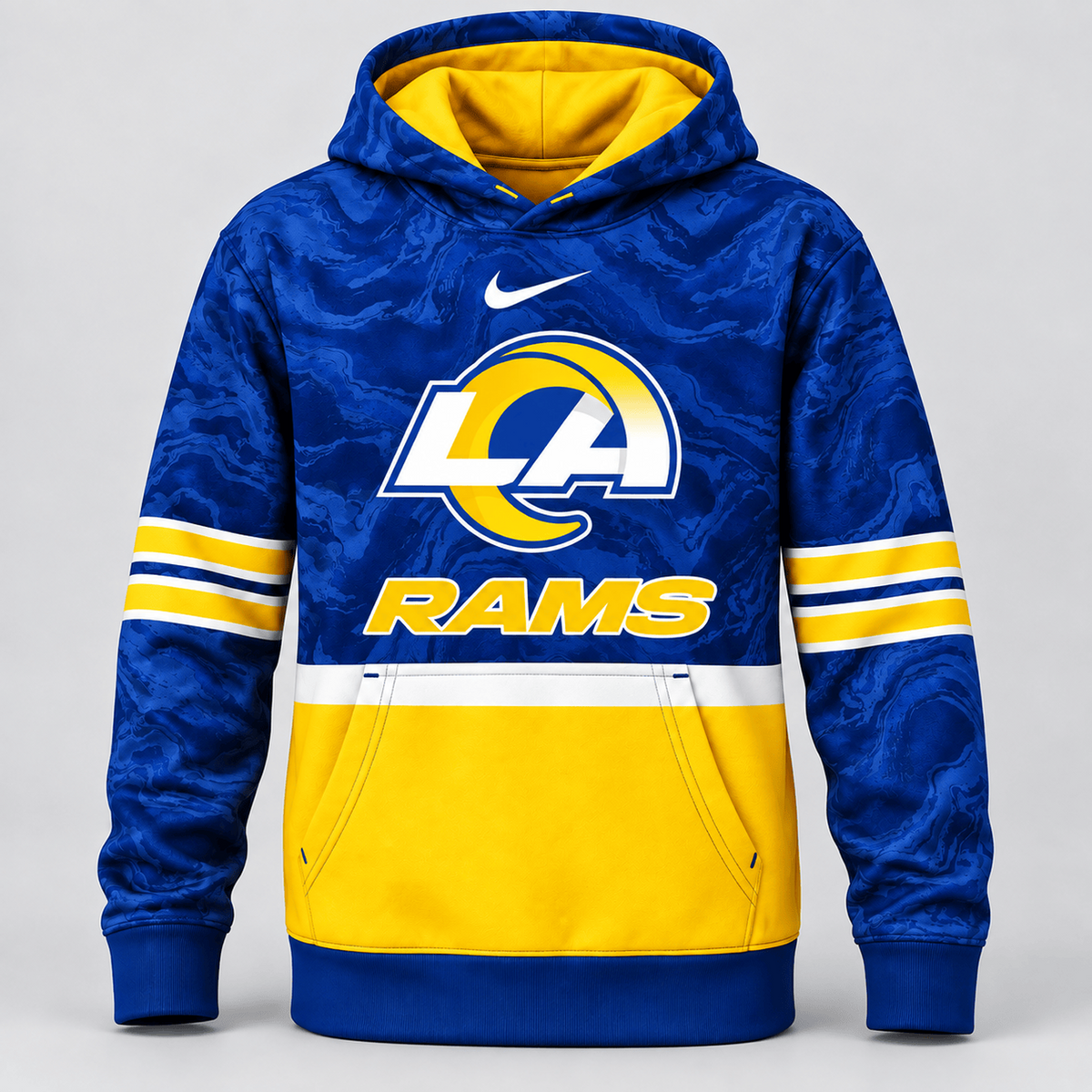LAR Premium NFL Camo Colorblock Pullover Hoodie