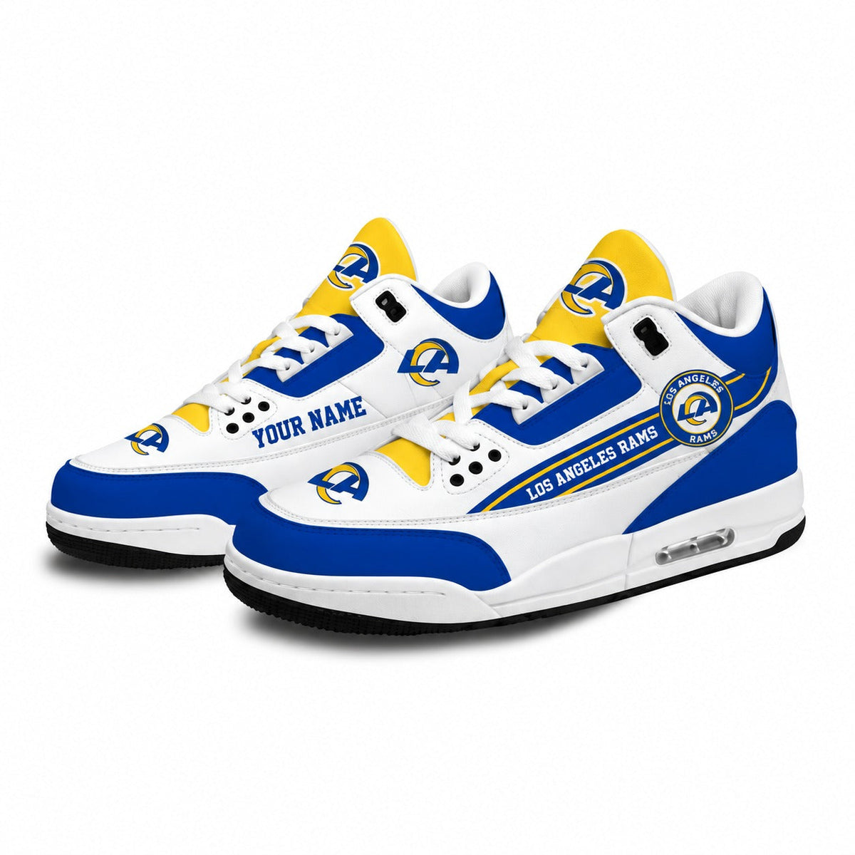LAR x NFL Basic White Genuine Leather JD03 Shoes Men and Women