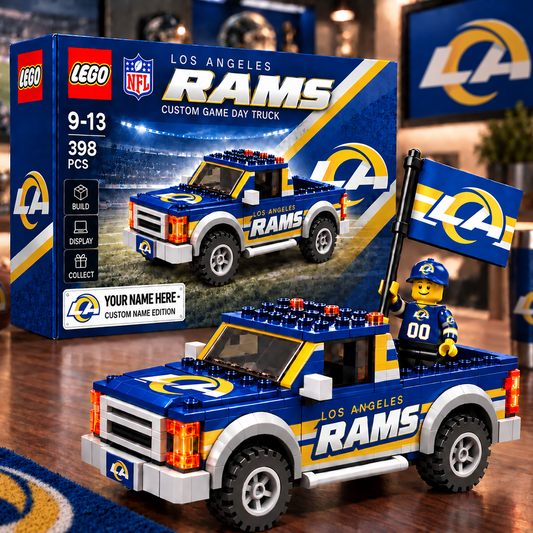 LAR x NFL Building Blocks Truck Toy Set V2