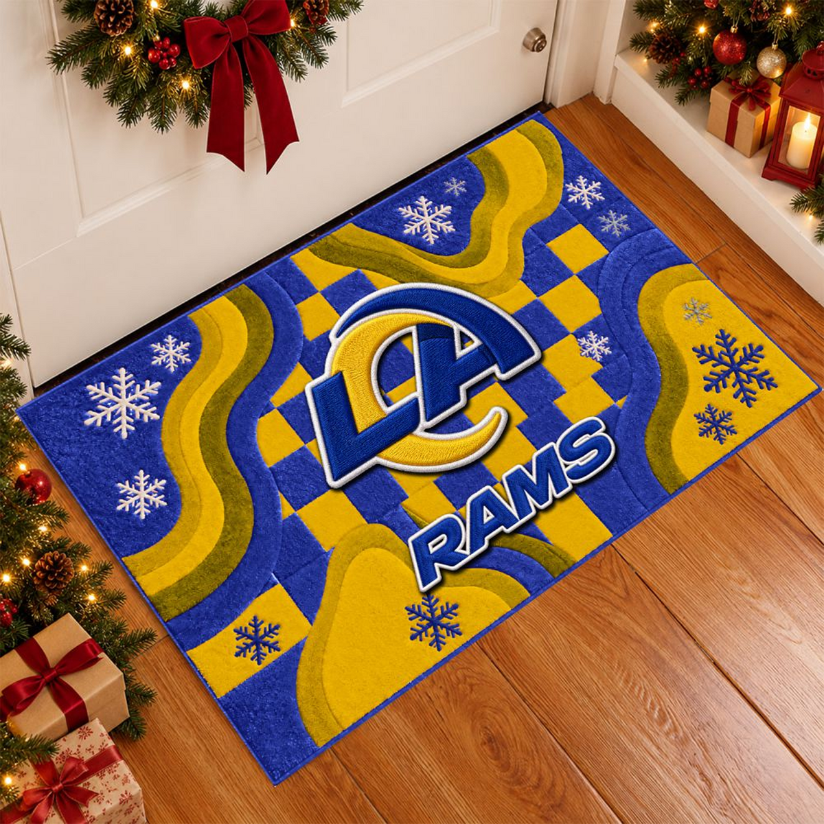 LAR x NFL Christmas Doormat