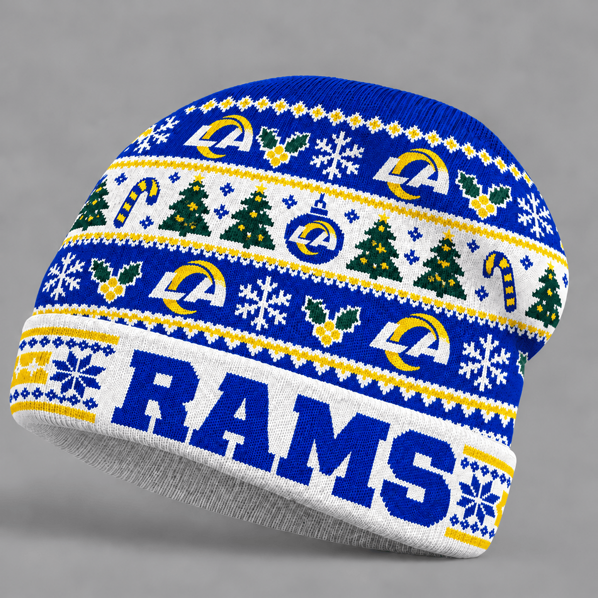 LAR x NFL Christmas Game Day Beanie Hat