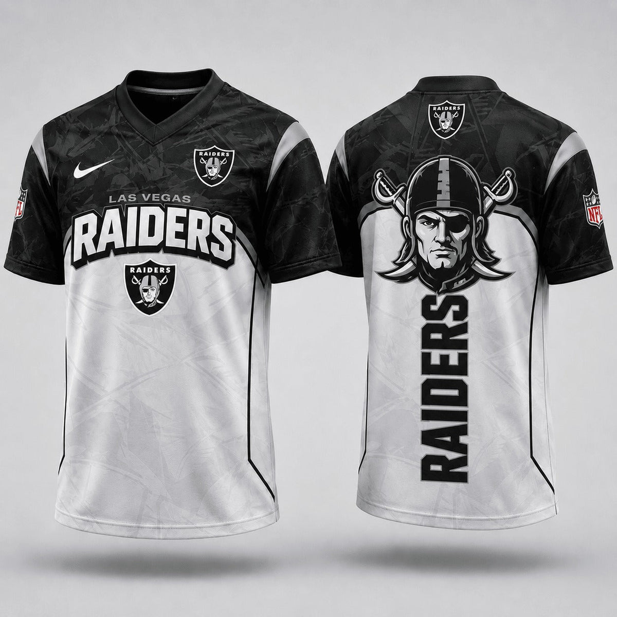 LVR Premium NFL Power Graphic 3D V-neck Shirt