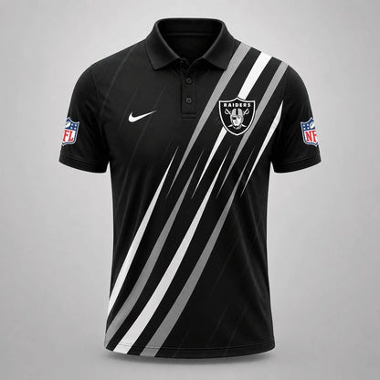 LVR Premium NFL Premium Athletic Stripe Polo Shirt