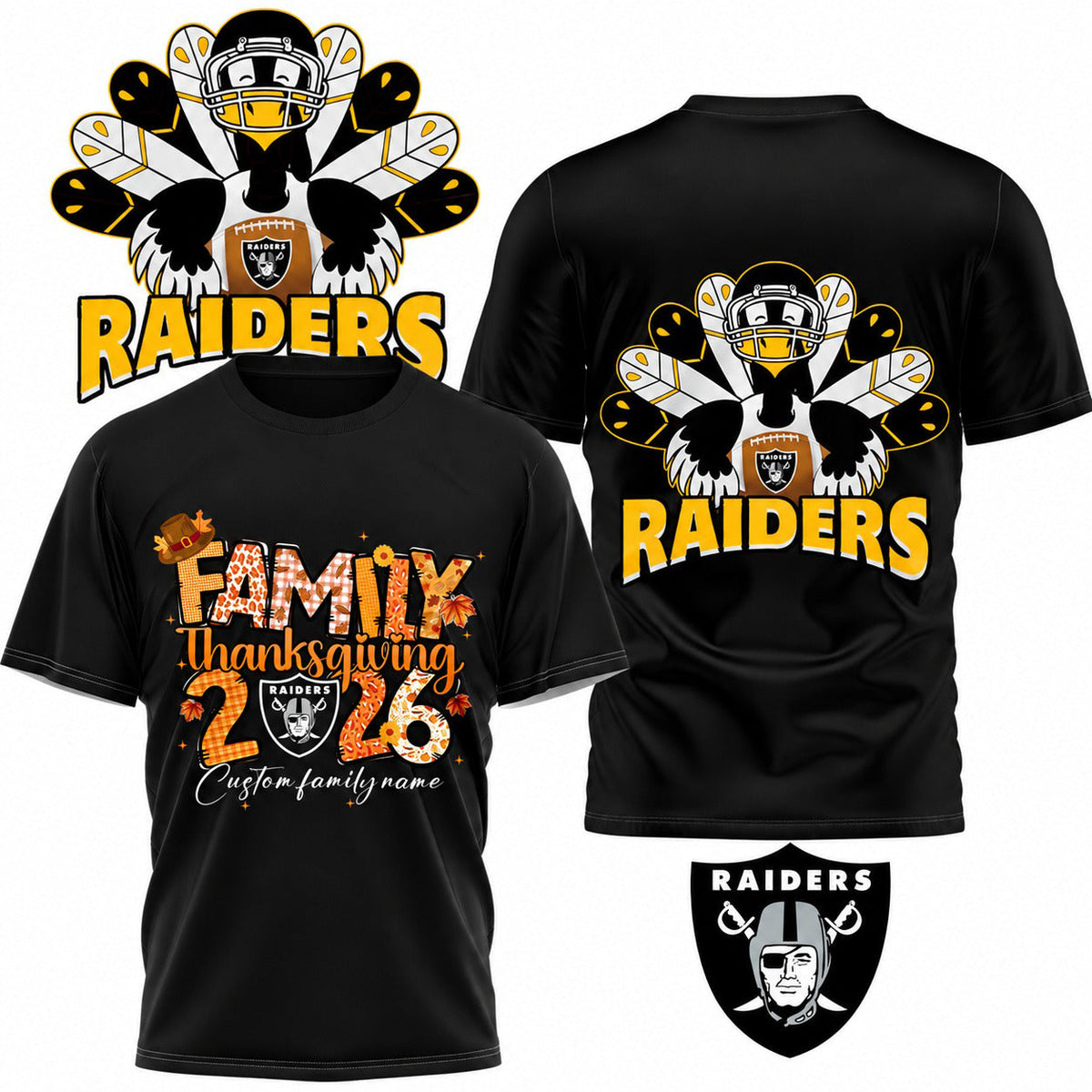 LVR x NFL Thanksgiving 3D Shirt