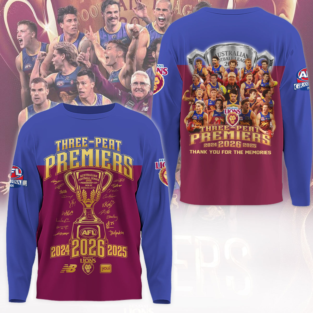 PREMIUM AFL X BL THANK FOR MEMORIES CHAMPIONSHIP LONG SLEEVE V3 LIMITED EDITION NDT NHM 2026