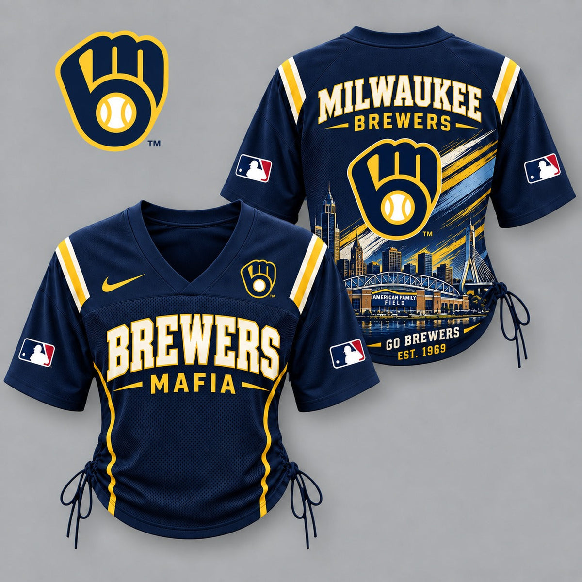 MB Premium MLB Game Day Women Lace-Up Jersey Shirt