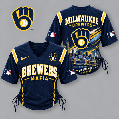 MB Premium MLB Game Day Women Lace-Up Jersey Shirt