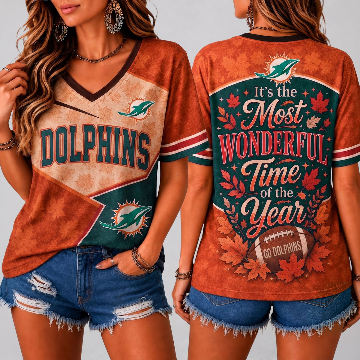 MD Premium NFL Fall Game Day V-Neck Shirt