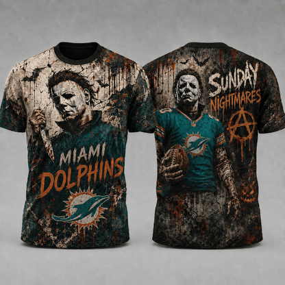 MD Premium NFL Michael Myers Sunday Nightmares 3D T-Shirt For Horror Football Fans