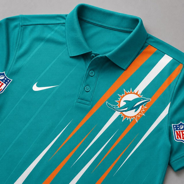 MD Premium NFL Premium Athletic Stripe Polo Shirt
