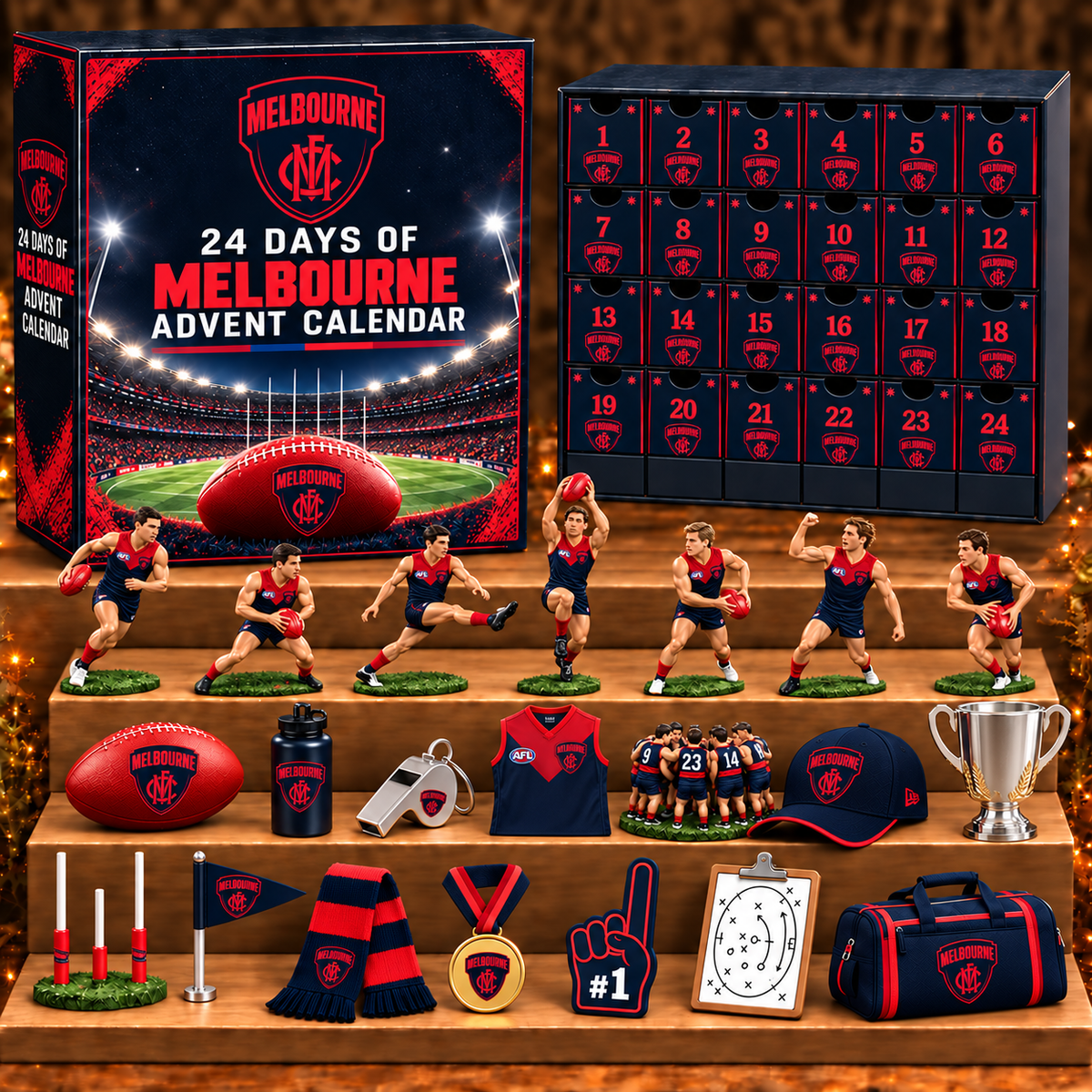 MEL x AFL Personalized 24 Days Of Super Rugby Advent Calendar Blink Box