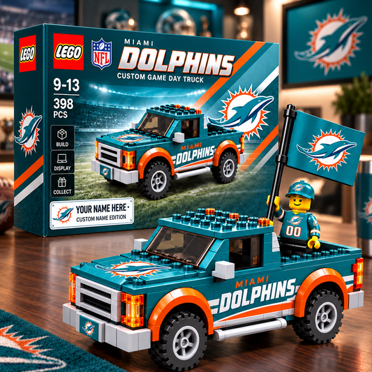 MIA x NFL Building Blocks Truck Toy Set V2