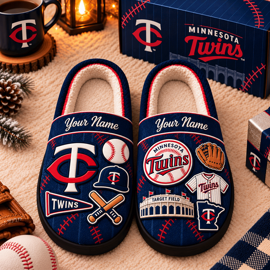 MIN x MLB Game Day Personalized Name Slipper