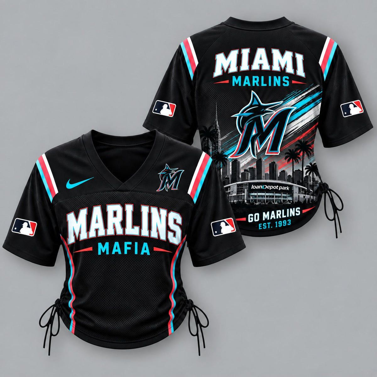 MM Premium MLB Game Day Women Lace-Up Jersey Shirt