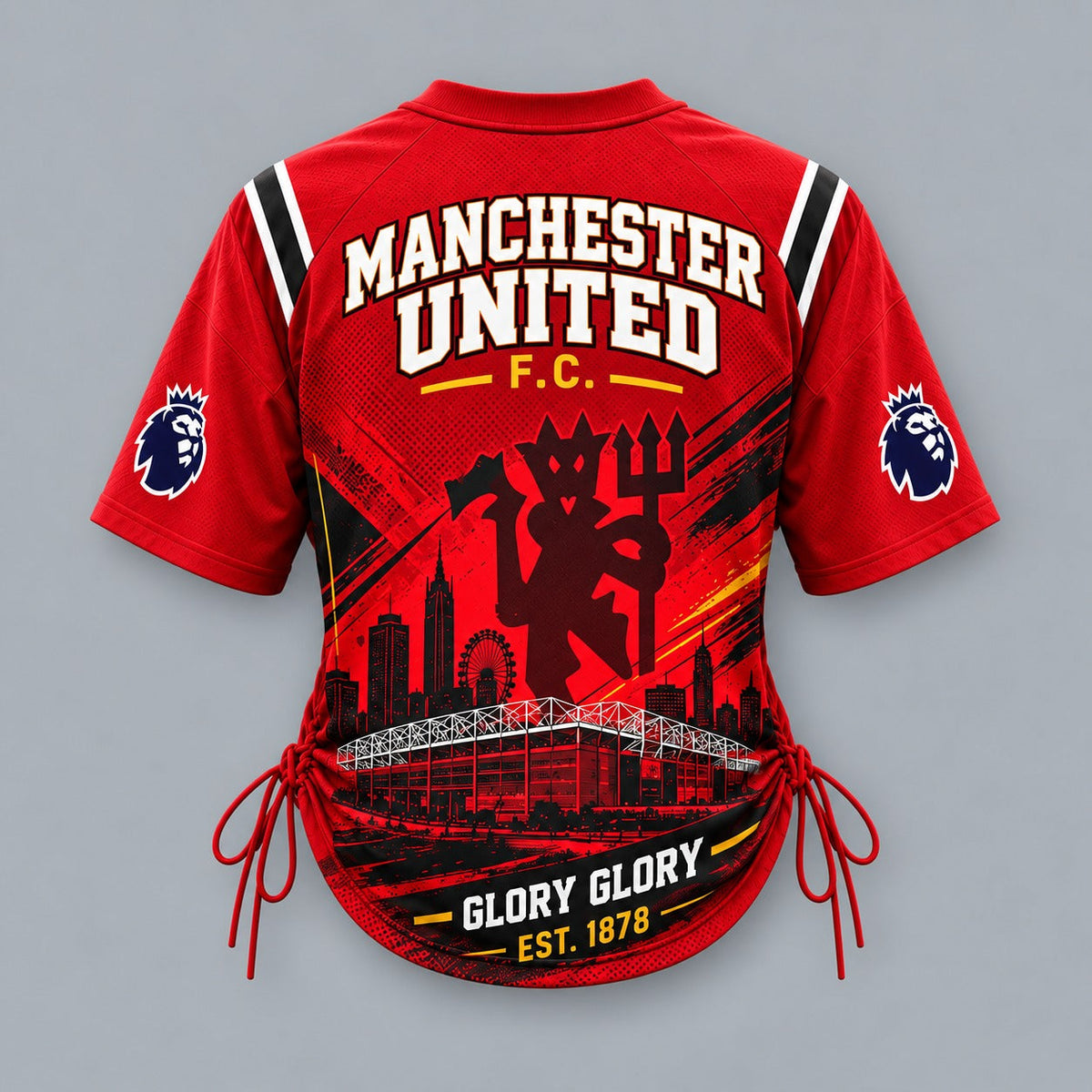 MU Premium EPL Game Day Women Lace-Up Jersey Shirt