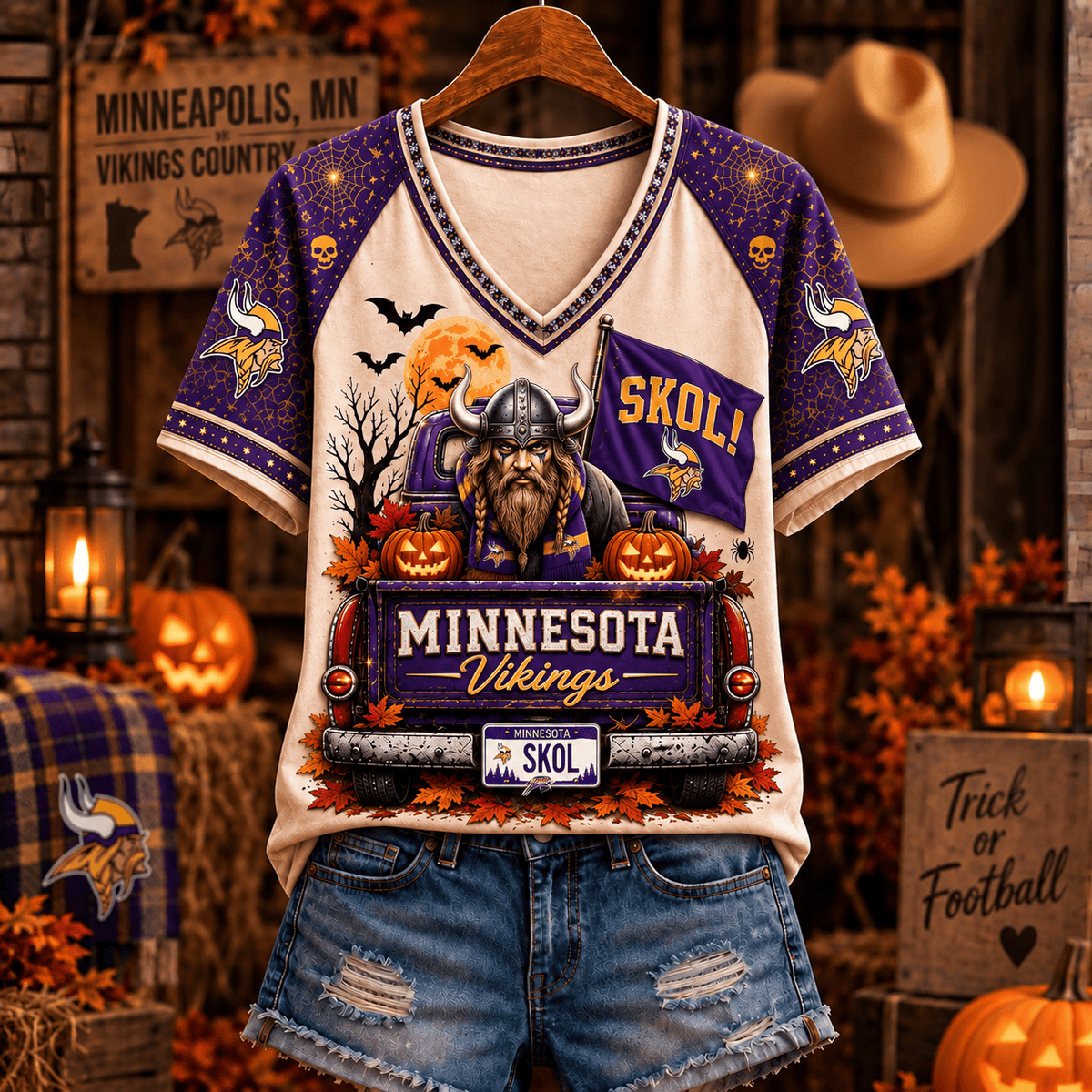 MV Premium Halloween V-Neck T Shirt Gift For Fan