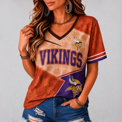 MV Premium NFL Fall Game Day V-Neck Shirt